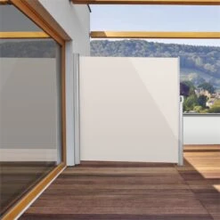 Bari 318 Seitenmarkise Seitenrollo 300x180cm Aluminium Creme -Wundervoller Gartenladen 10028016 yy 0003 ambient Blumfeldt Bari 318 Seitenmarkise