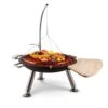 Turion Galgen-Schwenkgrill Feuerschale Ø80cm BBQ Seilzug Edelstahl -Wundervoller Gartenladen 10028486 yy 0001 titel