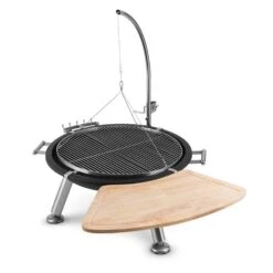 Turion Galgen-Schwenkgrill Feuerschale Ø80cm BBQ Seilzug Edelstahl -Wundervoller Gartenladen 10028486 yy 0004 logo