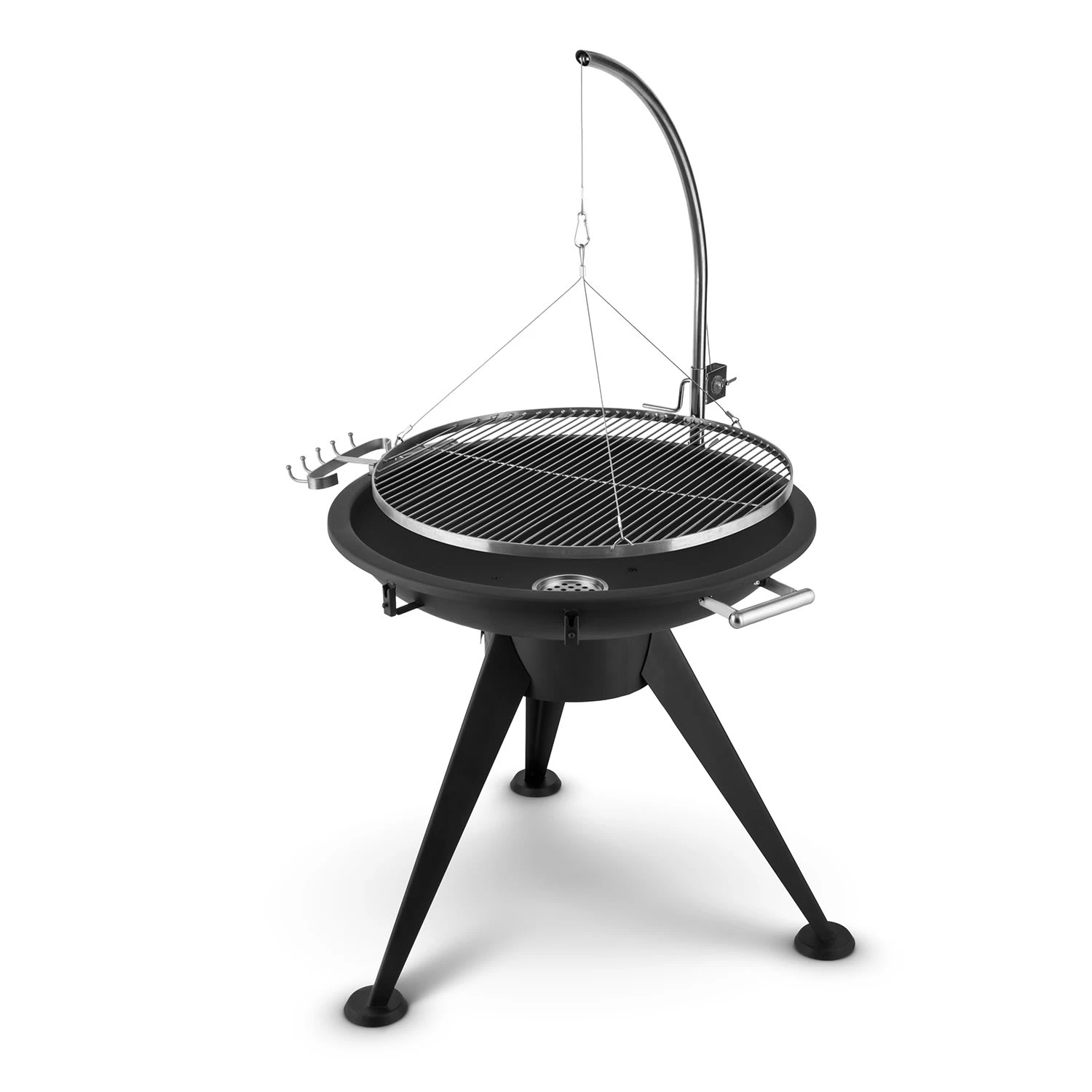 Delion Galgen-Schwenkgrill Feuerschale Ø80cm Hochfuß Seilzug Edelstahl 8 Delion Galgen-Schwenkgrill Feuerschale Ø80cm Hochfuß Seilzug Edelstahl – Bild 6