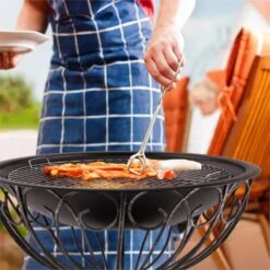 Tulip Feuerschale Ø75cmGrill Feuerstelle Funkenschutz Stahl Brüniert -Wundervoller Gartenladen 10028582 yy 0009 ambient 09 Blumfeldt Tulip Feuerschale 75cm Grill