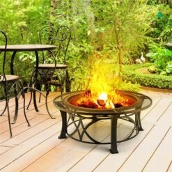 Ronda Feuerschale Ø95cm Grill Feuerstelle Funkenschutz Stahl Brüniert 16 Ronda Feuerschale Ø95cm Grill Feuerstelle Funkenschutz Stahl Brüniert -Wundervoller Gartenladen 10028583 yy 0008 ambient 08 Blumfeldt Ronda Feuerschale 95cm Grill