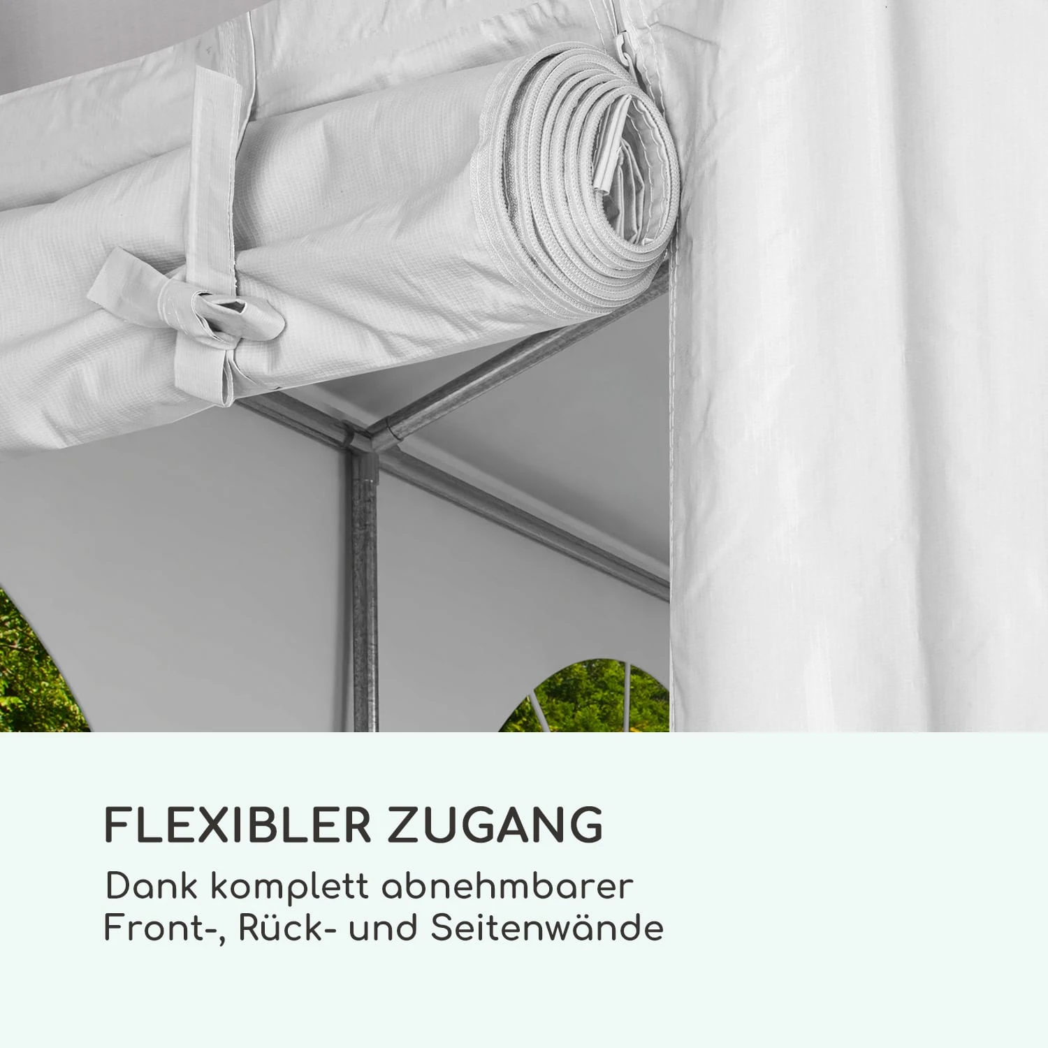 Sommerfest 3x6m 500 G/m² Partyzelt Festzelt PVC Wasserdicht Verzinkt 9 Sommerfest 3x6m 500 G/m² Partyzelt Festzelt PVC Wasserdicht Verzinkt – Bild 7