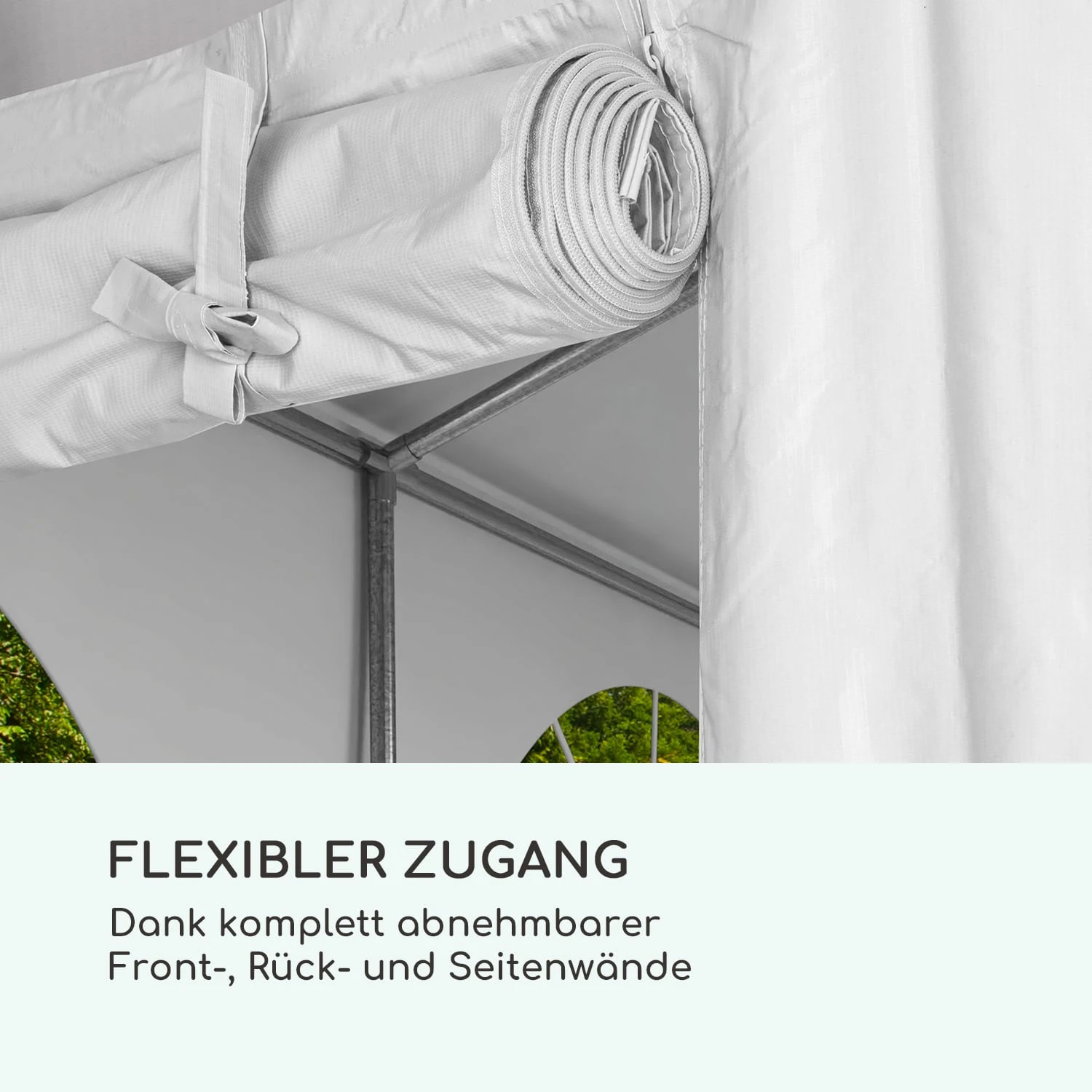 Sommerfest 4x6m 500 G/m² Partyzelt Festzelt PVC Wasserdicht Verzinkt 9 Sommerfest 4x6m 500 G/m² Partyzelt Festzelt PVC Wasserdicht Verzinkt – Bild 7