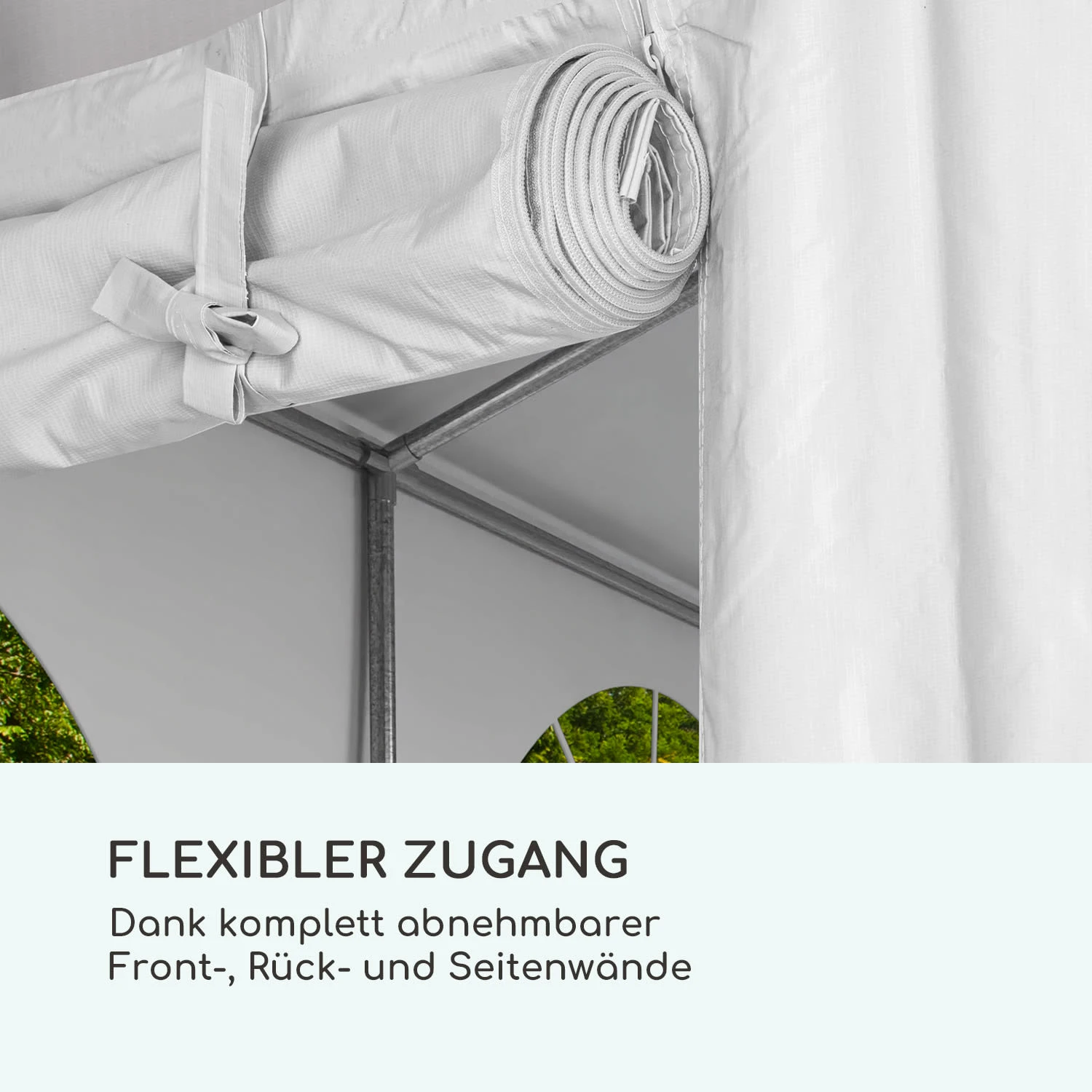 Sommerfest 4x6m 500 G/m² Partyzelt Festzelt PVC Wasserdicht Feuerfest 9 Sommerfest 4x6m 500 G/m² Partyzelt Festzelt PVC Wasserdicht Feuerfest – Bild 7