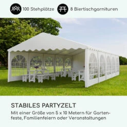 Sommerfest 5x10m 500 G/m² Partyzelt Festzelt PVC Wasserdicht Verzinkt -Wundervoller Gartenladen 10029441 de 0002 logo