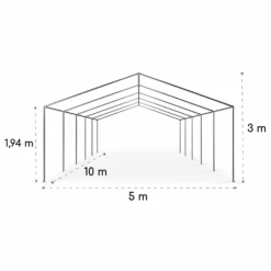 Sommerfest 5x10m 500 G/m² Partyzelt Festzelt PVC Wasserdicht Verzinkt -Wundervoller Gartenladen 10029441 yy 0010 logo