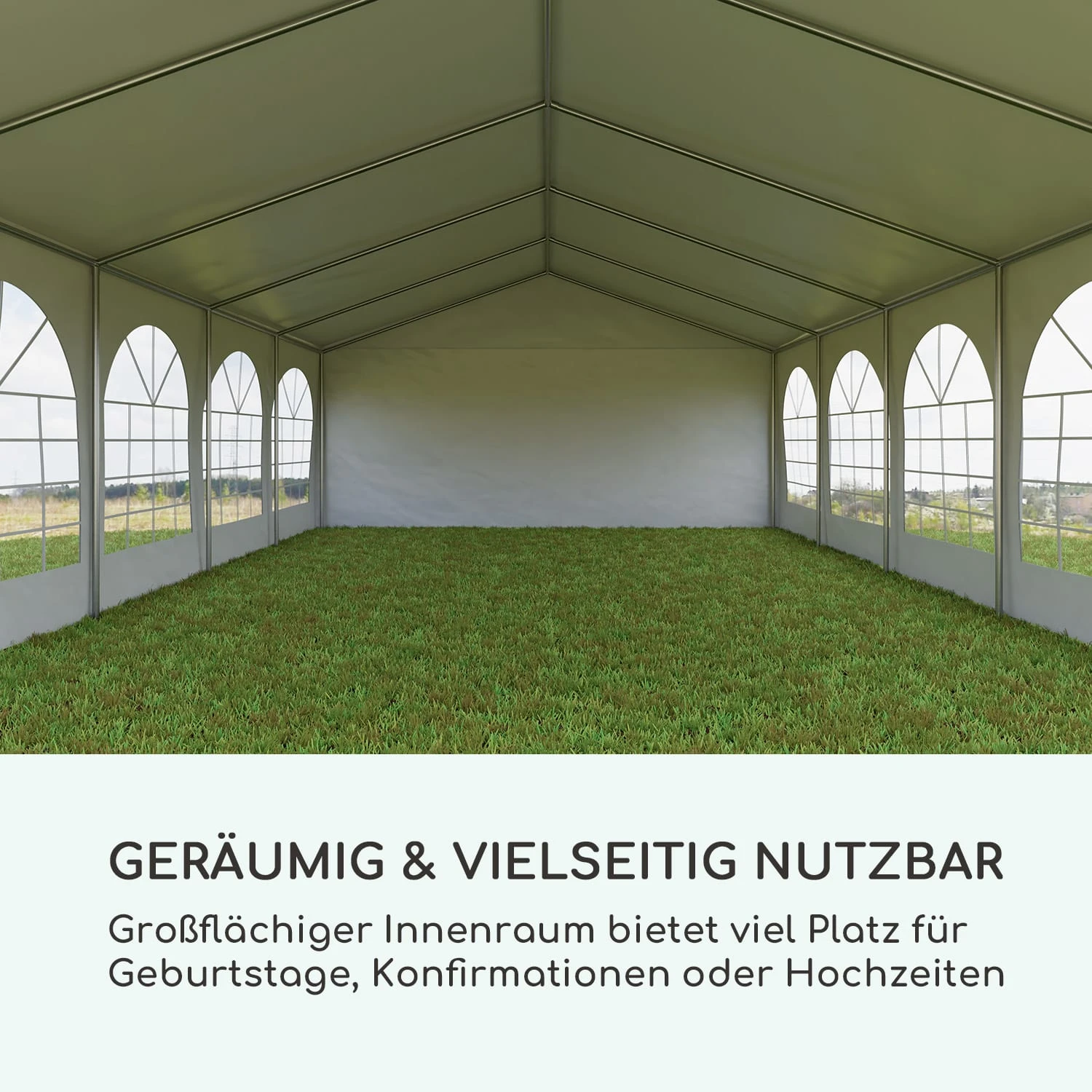 Sommerfest 5x10m 500 G/m² Partyzelt Festzelt PVC Wasserdicht Feuerfest 5 Sommerfest 5x10m 500 G/m² Partyzelt Festzelt PVC Wasserdicht Feuerfest – Bild 3