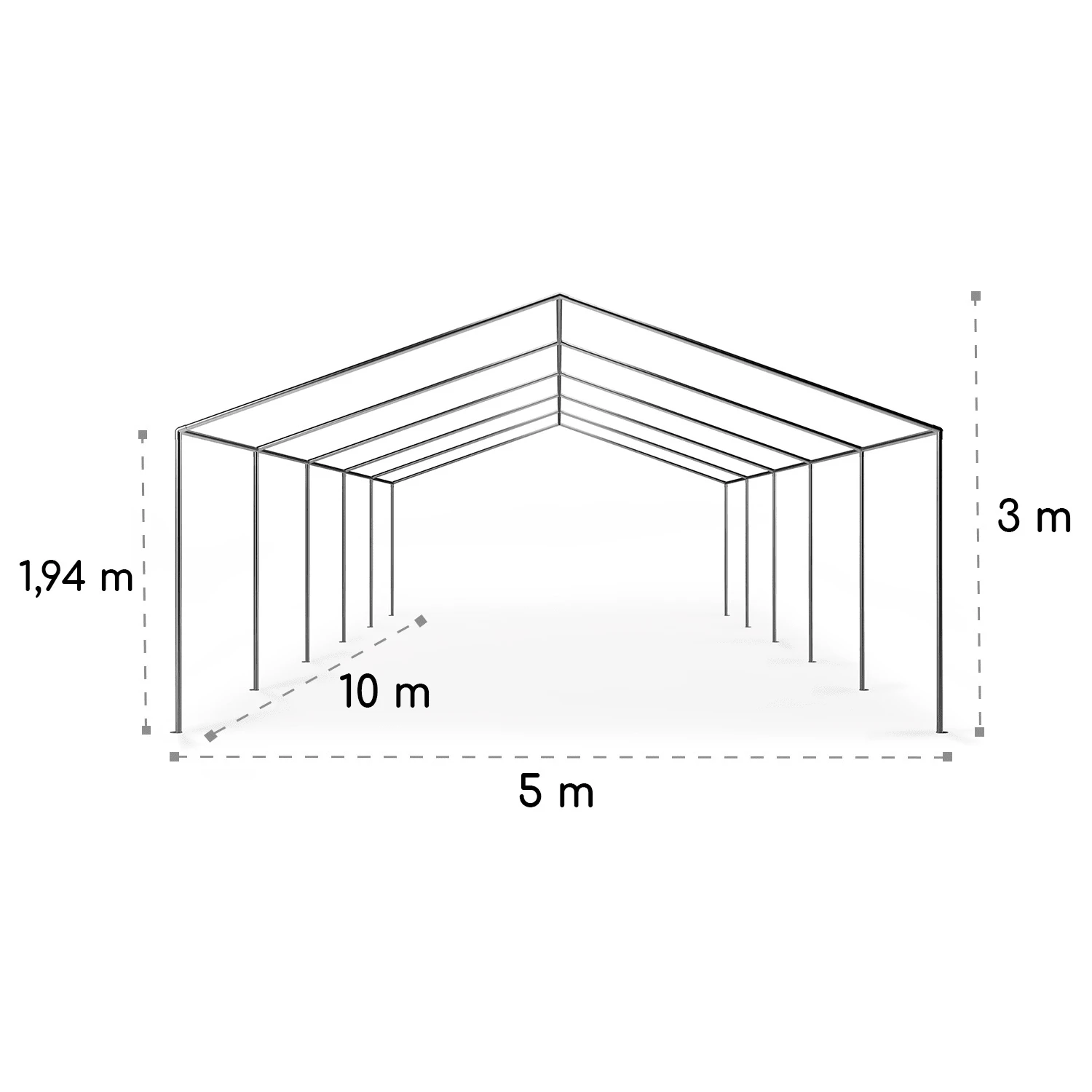 Sommerfest 5x10m 500 G/m² Partyzelt Festzelt PVC Wasserdicht Feuerfest 12 Sommerfest 5x10m 500 G/m² Partyzelt Festzelt PVC Wasserdicht Feuerfest – Bild 10