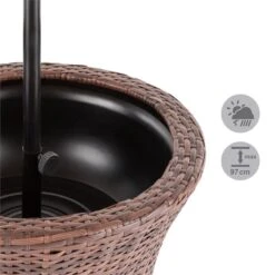 Beerboy Gartentisch Getränkekühler Ø50cm Polyrattan Bicolor Braun -Wundervoller Gartenladen 10029628 yy 0003 logo Blumfeldt Beerboy Gartentisch Polyrattan Kuehler