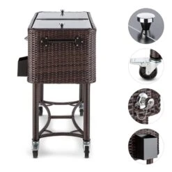 Springbreak Getränkewagen Kühlbox Terrassenkühlwagen 80l Rattandekor -Wundervoller Gartenladen 10029648 yy 0003 logo