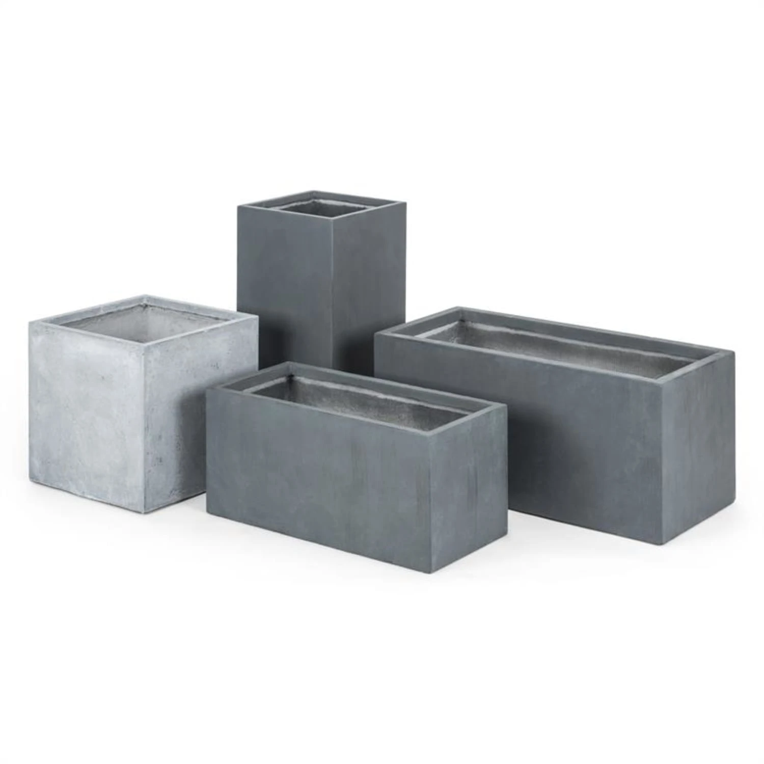 Solidflor Pflanzkübel Pflanzgefäß 79,5x38x38 Cm Fiberton Grau 6 Solidflor Pflanzkübel Pflanzgefäß 79,5x38x38 Cm Fiberton Grau – Bild 4