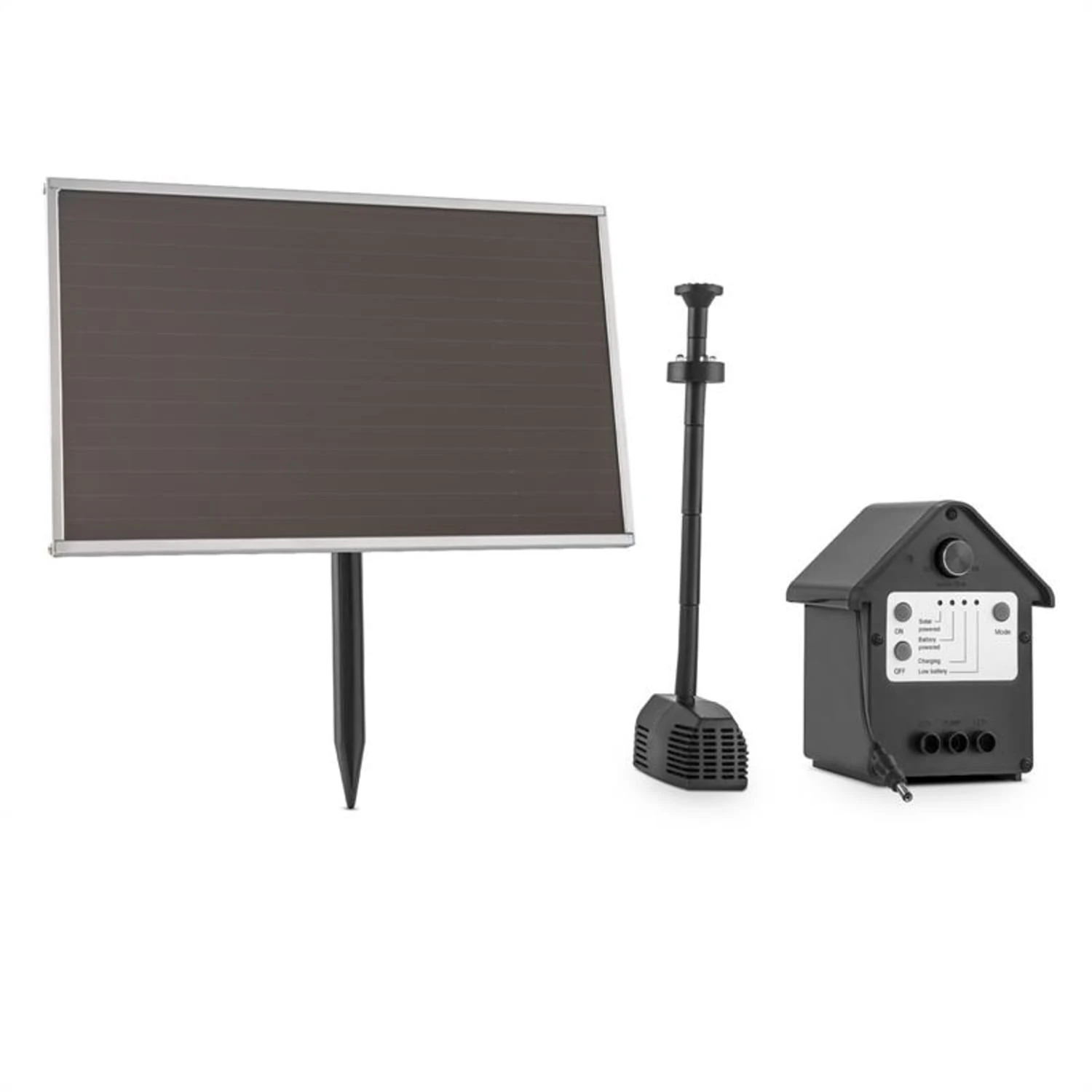 Wasserwerk 250 Wasserpumpe Solar Springbrunnen 250 L/h LED Akku 4 Wasserwerk 250 Wasserpumpe Solar Springbrunnen 250 L/h LED Akku – Bild 2