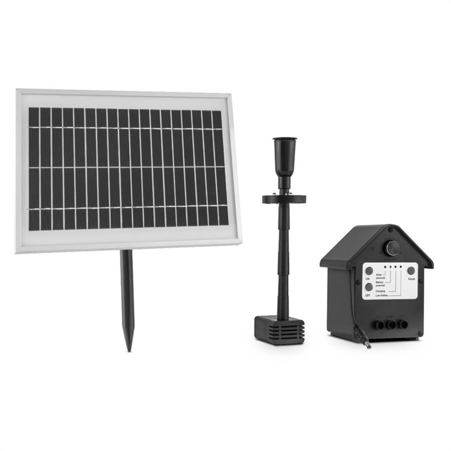 Wasserwerk 500 Wasserpumpe Solar Springbrunnen 500 L/h LED Akku 6 Wasserwerk 500 Wasserpumpe Solar Springbrunnen 500 L/h LED Akku – Bild 4