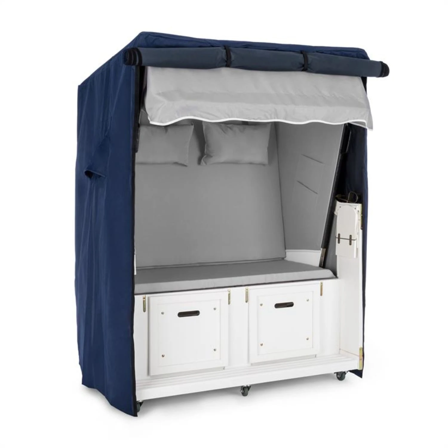 Hiddensee Strandkorbhülle Schutzhülle 115x160x90 Cm Wasserdicht Blau 4 Hiddensee Strandkorbhülle Schutzhülle 115x160x90 Cm Wasserdicht Blau – Bild 2