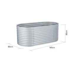 High Grow Hochbeet Gartenbeet 1,6m Zink-Alu-Beschichtung Silber -Wundervoller Gartenladen 10031113 uk 0005 logo