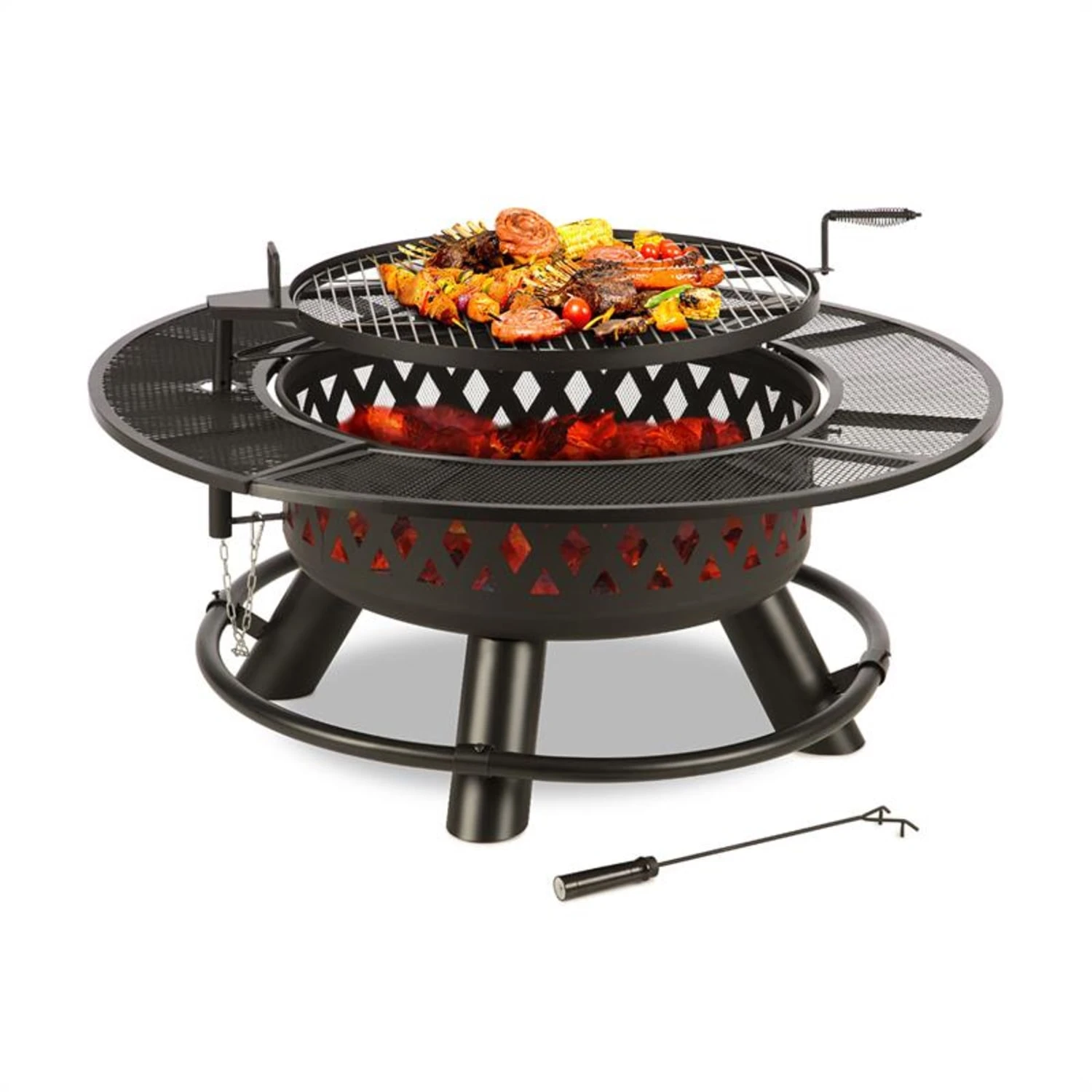 Rosario 3-in-1-Feuerschale Ø120cm | 70cm Grill | Tischplatte Stahl 5 Rosario 3-in-1-Feuerschale Ø120cm | 70cm Grill | Tischplatte Stahl – Bild 3