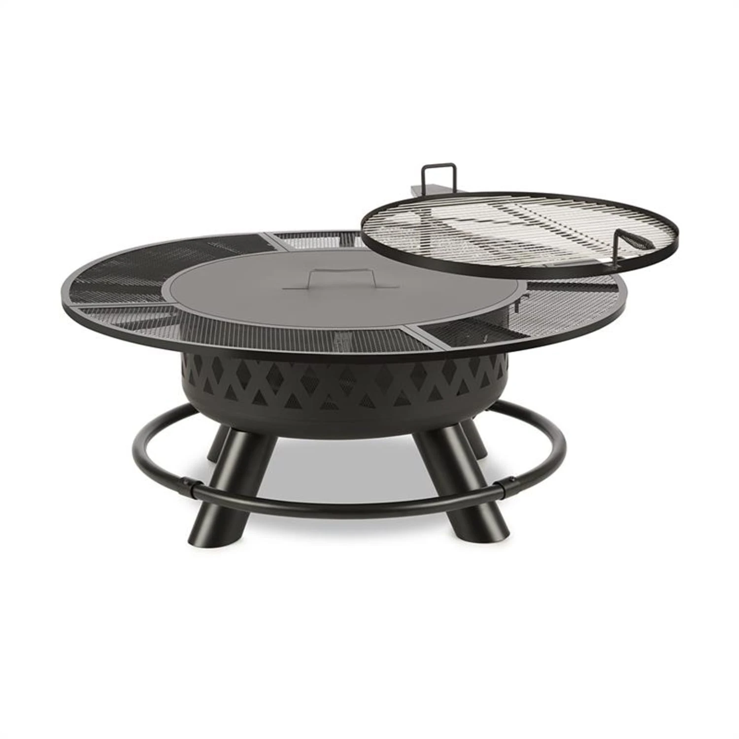 Rosario 3-in-1-Feuerschale Ø120cm | 70cm Grill | Tischplatte Stahl 10 Rosario 3-in-1-Feuerschale Ø120cm | 70cm Grill | Tischplatte Stahl – Bild 8