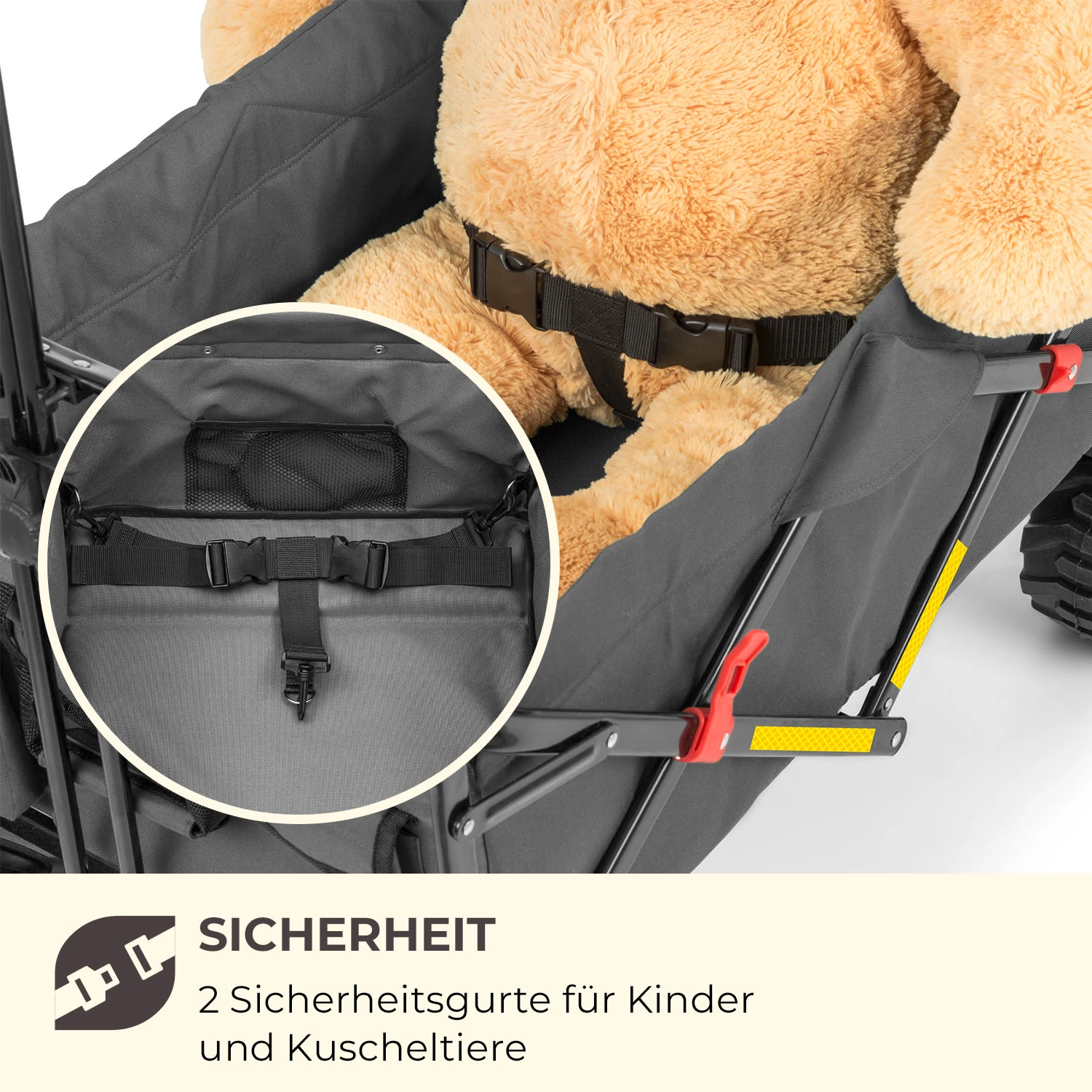 Easy Rider Bollerwagen Bis 70kg Teleskopstange Zusammenklappbar Grau 11 Easy Rider Bollerwagen Bis 70kg Teleskopstange Zusammenklappbar Grau – Bild 9