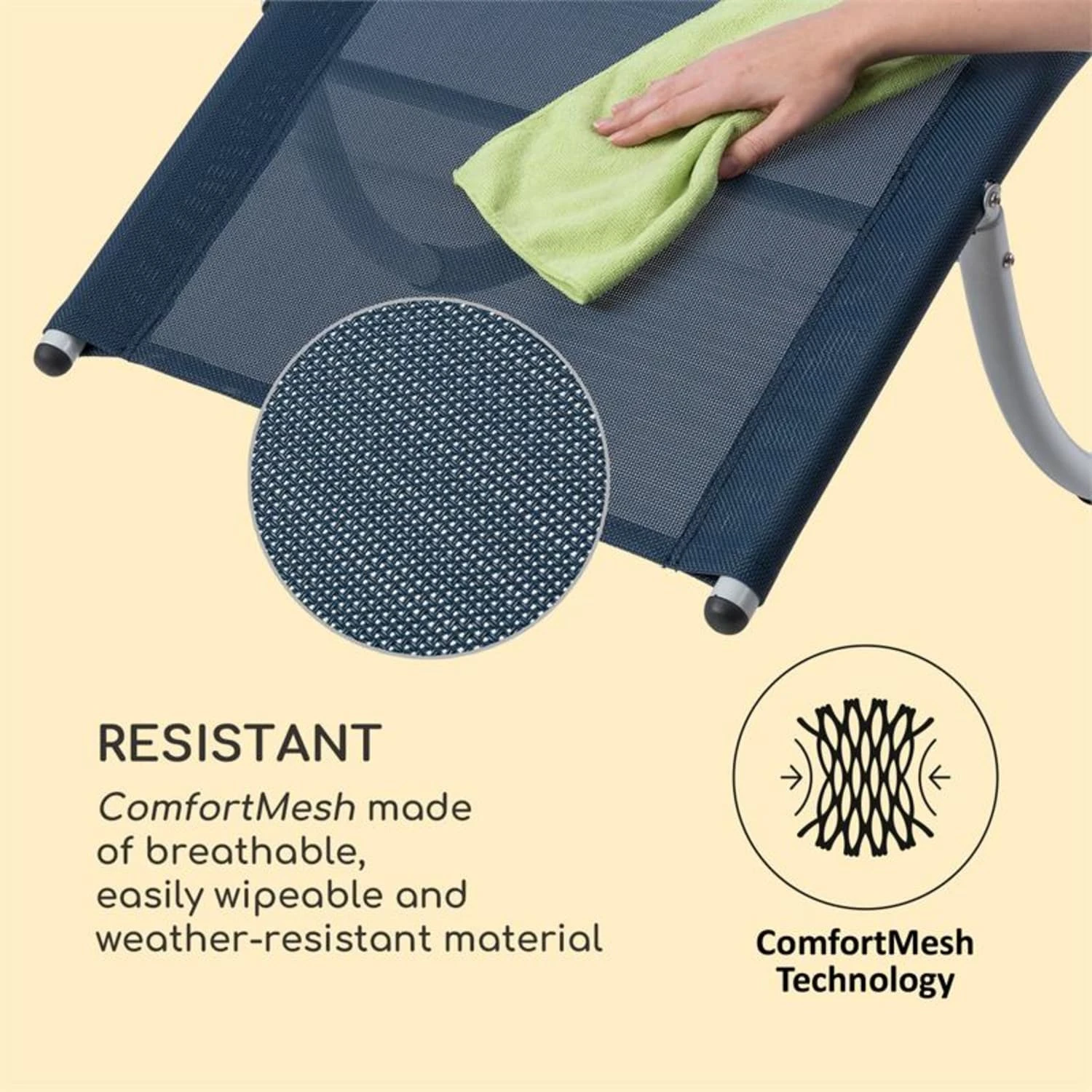 Westwood Rocking Chair Schaukelliege Ergonomisch Aluminium Dunkelblau 5 Westwood Rocking Chair Schaukelliege Ergonomisch Aluminium Dunkelblau – Bild 3