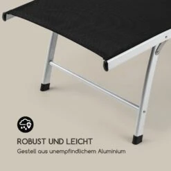 Sun Valley Sonnenliege Zusammenklappbar Kopfkissen Schwarz -Wundervoller Gartenladen 10033307 de 0008 logo