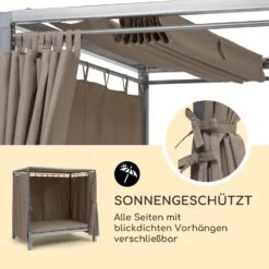 Eremitage Double Sunbed 2 Pers Stahl-Rahmen Sonnendach Vorhänge Taupe 14 Eremitage Double Sunbed 2 Pers Stahl-Rahmen Sonnendach Vorhänge Taupe -Wundervoller Gartenladen 10033316 de 0003 logo