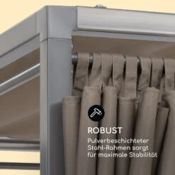 Eremitage Double Sunbed 2 Pers Stahl-Rahmen Sonnendach Vorhänge Taupe 16 Eremitage Double Sunbed 2 Pers Stahl-Rahmen Sonnendach Vorhänge Taupe -Wundervoller Gartenladen 10033316 de 0005 logo