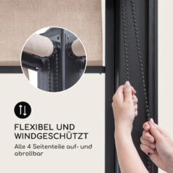 Pantheon Cortina Pavillon Mit Dach 3x4m 4 Seitenteile Beige -Wundervoller Gartenladen 10033318 de 0005 logo