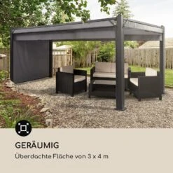 Pantheon Cortina Pavillon Mit Dach 3x4m 4 Seitenteile Grau -Wundervoller Gartenladen 10033319 de 0004 logo