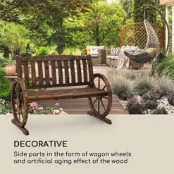 Murnau Gartenbank Flammenbehandeltes Tannenholz Braun -Wundervoller Gartenladen 10033354 yy 0005 logo Blumfeldt Murnau Gartenbank Tannenholz braun