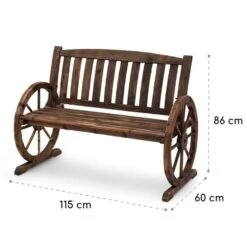 Murnau Gartenbank Flammenbehandeltes Tannenholz Braun -Wundervoller Gartenladen 10033354 yy 0007 logo Blumfeldt Murnau Gartenbank Tannenholz braun