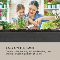 Mammutgrow Hochbeet 76 X 65 X 37 Cm UV- Und Frostschutz Anthrazit -Wundervoller Gartenladen 10033360 yy 0002 logo Blumfeldt Mammutgrow Hochbeet anthrazit