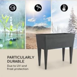 Mammutgrow Hochbeet 76 X 65 X 37 Cm UV- Und Frostschutz Anthrazit -Wundervoller Gartenladen 10033360 yy 0004 logo Blumfeldt Mammutgrow Hochbeet anthrazit