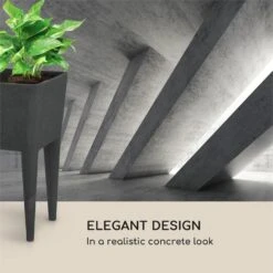 Mammutgrow Hochbeet 76 X 65 X 37 Cm UV- Und Frostschutz Anthrazit -Wundervoller Gartenladen 10033360 yy 0008 logo Blumfeldt Mammutgrow Hochbeet anthrazit