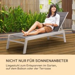 Renazzo Lounge Liegestuhl 70/30 PVC/PE Aluminium 6-Stufen Weiß Grau -Wundervoller Gartenladen 10033364 de 0002 logo
