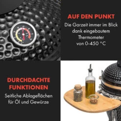 Queensize Kamado Grill Thermometer Abnehmbare Seitenteile Schwarz 17 Queensize Kamado Grill Thermometer Abnehmbare Seitenteile Schwarz -Wundervoller Gartenladen 10033377 de 0006 logo