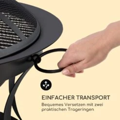 Pentos 2-in-1-Feuerschale Ø73cm Funkenschutz Ø60cm Grill Gusseisen -Wundervoller Gartenladen 10033380 de 0005 logo