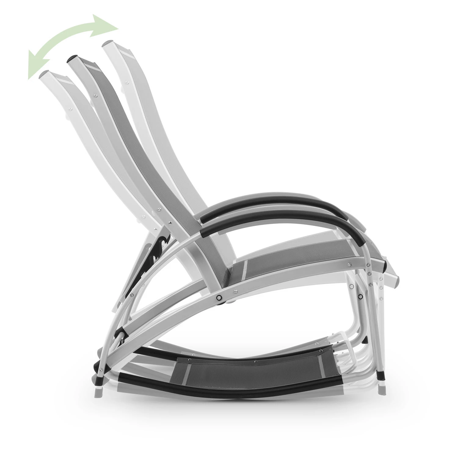 Beverly Wood Sonnenliege Schaukelstuhl Aluminium Grau 10 Beverly Wood Sonnenliege Schaukelstuhl Aluminium Grau – Bild 8