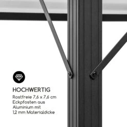 Pantheon Solid Sky Pavillon Mit Dach 3x3m Polycarbonat Aluminium -Wundervoller Gartenladen 10033455 de 0007 logo