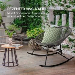 Roqueta Schaukelstuhl Retro-Design 4mm-Geflecht Grau -Wundervoller Gartenladen 10033465 de 0002 logo