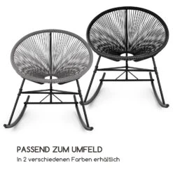 Roqueta Schaukelstuhl Retro-Design 4mm-Geflecht Grau -Wundervoller Gartenladen 10033465 de 0004 logo