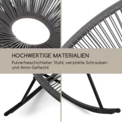 Roqueta Schaukelstuhl Retro-Design 4mm-Geflecht Grau -Wundervoller Gartenladen 10033465 de 0006 logo