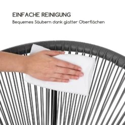 Roqueta Schaukelstuhl Retro-Design 4mm-Geflecht Grau -Wundervoller Gartenladen 10033465 de 0007 logo