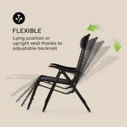 California Dreaming Sonnenliege, Polsterung, Stahlrahmen, Schwarz -Wundervoller Gartenladen 10033474 yy 0005 logo Blumfeldt California Dreaming Sonnenliege schwarz