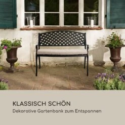 Pozzilli BL Gartenbank Aluminiumguss Witterungsbeständig Schwarz -Wundervoller Gartenladen 10033486 de 0002 logo