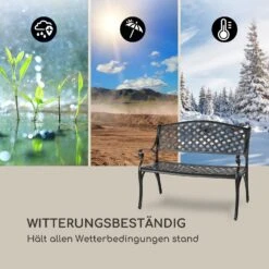 Pozzilli BL Gartenbank Aluminiumguss Witterungsbeständig Schwarz -Wundervoller Gartenladen 10033486 de 0004 logo