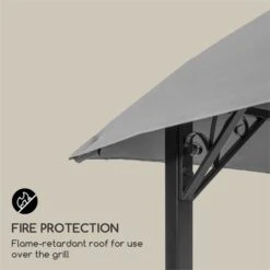 Steakhouse Al Sur Pavillon 244x260x152cm 160 G Flammhemmend Stahl Grau -Wundervoller Gartenladen 10033609 yy 0004 logo Blumfeldt Steakhouse al Sur Pavillon grau