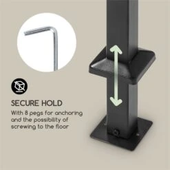 Steakhouse Al Sur Pavillon 244x260x152cm 160 G Flammhemmend Stahl Grau -Wundervoller Gartenladen 10033609 yy 0005 logo Blumfeldt Steakhouse al Sur Pavillon grau