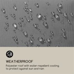 Steakhouse Al Sur Pavillon 244x260x152cm 160 G Flammhemmend Stahl Grau -Wundervoller Gartenladen 10033609 yy 0006 logo Blumfeldt Steakhouse al Sur Pavillon grau