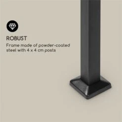 Steakhouse Al Sur Pavillon 244x260x152cm 160 G Flammhemmend Stahl Grau -Wundervoller Gartenladen 10033609 yy 0008 logo Blumfeldt Steakhouse al Sur Pavillon grau